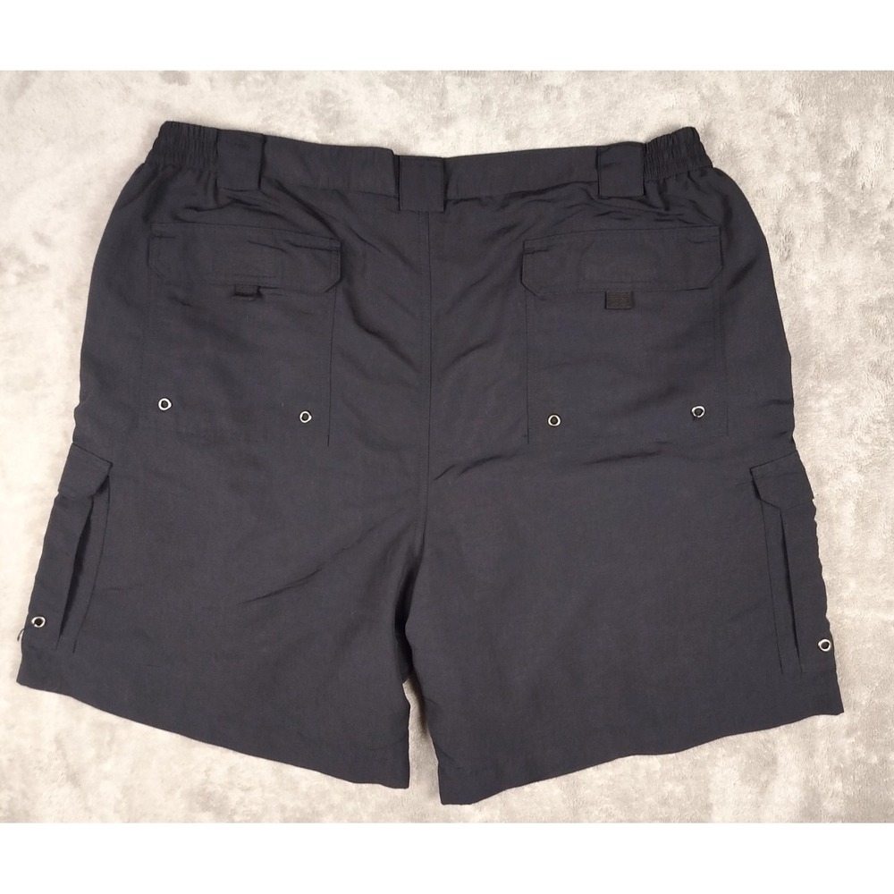 Bimini Bay Black Cargo Shorts Mens 42 Fishing Hiking Outdoors Casual Elastic - Picture 2 of 6